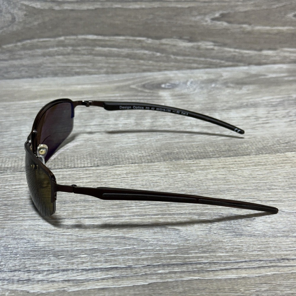 Design Optics Sunglasses Frames Brown Semi-Rimless 60-19-130 Frames Only TD1112 - Picture 5 of 8